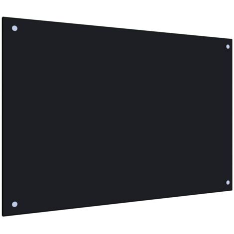 Protección salpicaduras cocina vidrio templado negro 90x60 cm vidaXL
