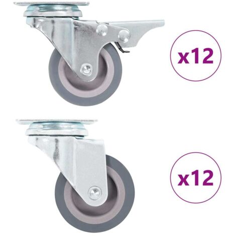 Ruedas giratorias 24 unidades 50 mm vidaXL