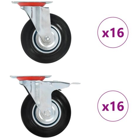 Ruedas giratorias 32 unidades 125 mm vidaXL