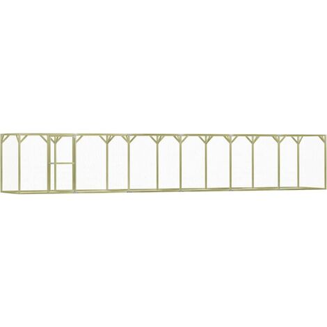 Gallinero de madera de pino impregnada 1,5x9x1,5 m vidaXL