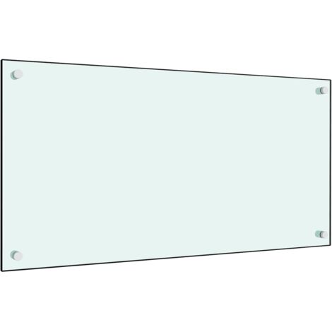 Protección salpicaduras cocina vidrio templado blanco 80x40 cm vidaXL