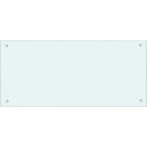Protección salpicaduras cocina vidrio templado blanco 90x40 cm vidaXL