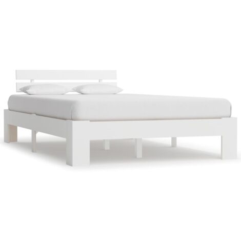 Estructura de cama sin colchón madera de pino blanca 140x200 cm vidaXL