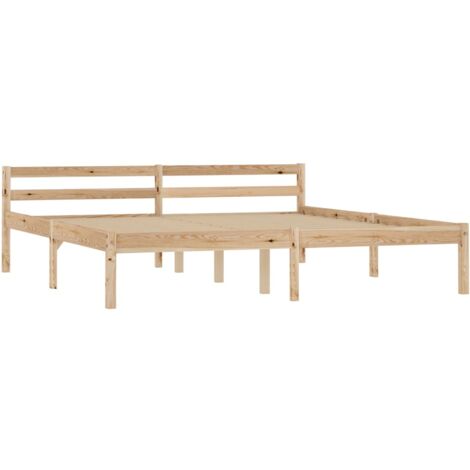 Estructura de cama sin colchón madera maciza de pino 160x200 cm vidaXL