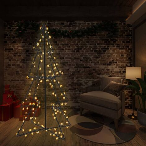 Árbol Navidad 240 luces LED interior y exterior 115x150 cm vidaXL (1/4)