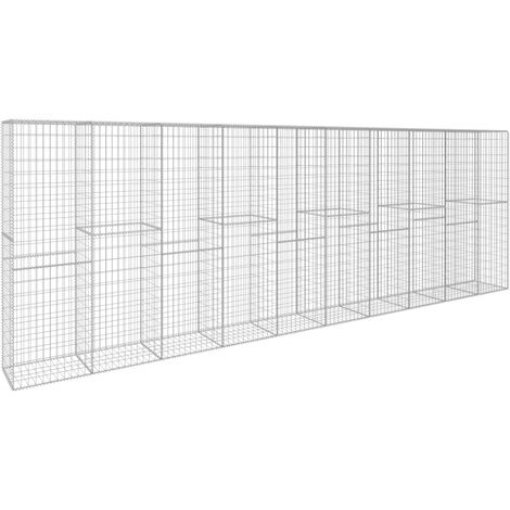 Muro de gaviones con cubierta acero galvanizado 600x50x200 cm vidaXL
