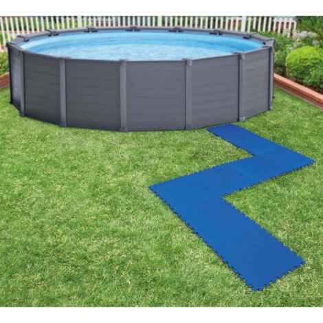 Bestway Protectores de suelo de piscina 8 piezas azul 50x50 cm INTEX