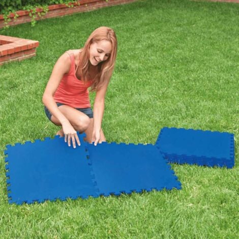 Bestway Protectores de suelo de piscina 8 piezas azul 50x50 cm INTEX