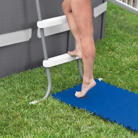 Bestway Protectores de suelo de piscina 8 piezas azul 50x50 cm INTEX