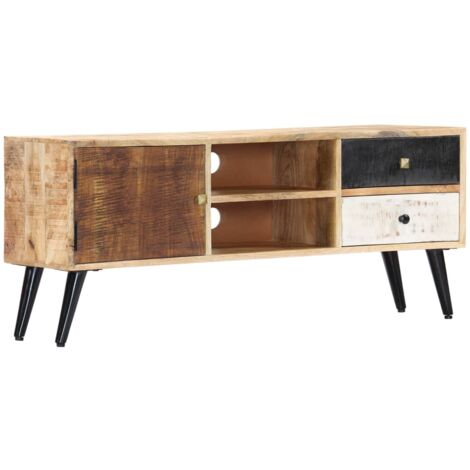 Mueble para TV de madera maciza de mango 115x30x47 cm vidaXL (1/5)