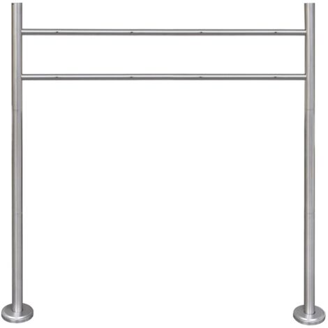 Soporte de acero inoxidable para 2 buzones de exterior vidaXL