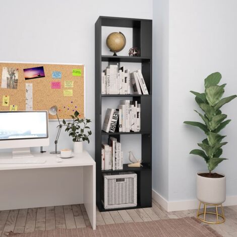 Estantería/divisor madera contrachapada negro 45x24x159 cm vidaXL