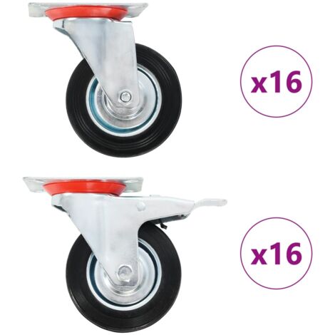 Ruedas giratorias 32 unidades 100 mm vidaXL