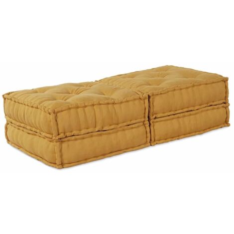 Sofá Modular 2 pcs Amarillo 70 x 70 x 36 cm tela vidaXL