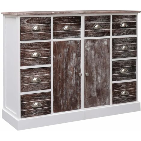 Aparador con 10 cajones madera marrón 113x30x79 cm vidaXL (1/5)