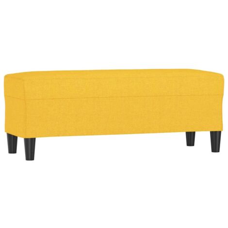 Banco de tela amarillo 100x35x41 cm vidaXL