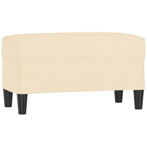 Banco de tela color crema 70x35x41 cm vidaXL (1/5)