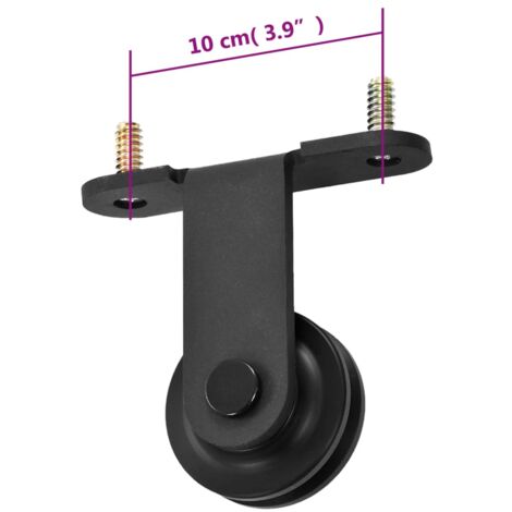 Kit de herrajes para puertas correderas SKIEN acero negro 183cm vidaXL