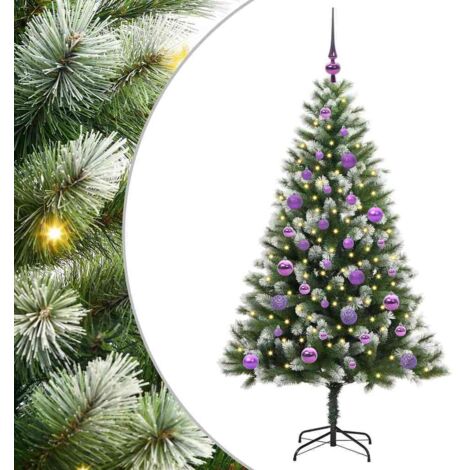Árbol de Navidad Artificial Plegable con Nieve Esponjosa 150 cm vidaXL