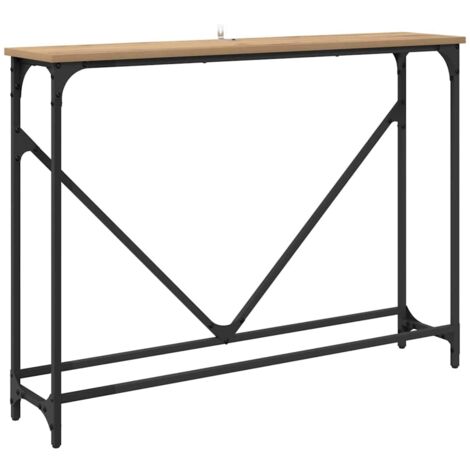 Mesa Consola Manual Roble artesanal 102 x 23 x 75 cm vidaXL