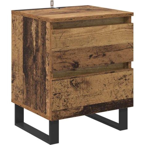 Armario de Noche con cajón Madera vieja 40 x 35 x 50 cm vidaXL (1/5)