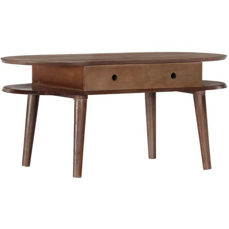 Mesa de centro de madera maciza de acacia 100x50x46 cm vidaXL (1/5)