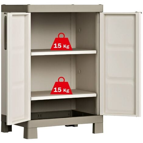 2 estantes ajustables Cobertizo mini carga por estante 20 kg, Keter 