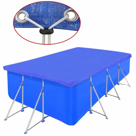 Cubierta de piscina rectangular PE 90 g/m2 394x207 cm vidaXL