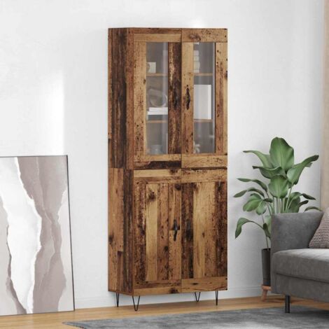 Alacena Roble artesanal 50 x 42,5 x 185 cm Madera contrachapada vidaXL