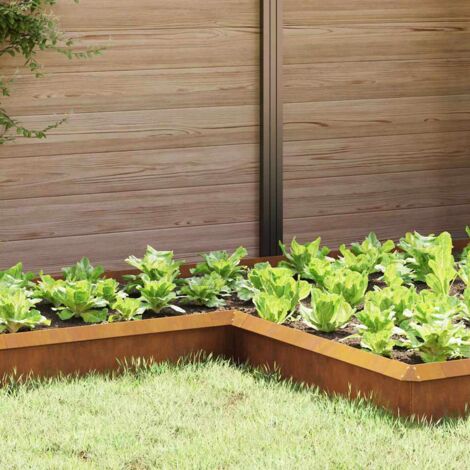 Valla para caracoles 10 x 10 x 25 cm Acero autopatinable vidaXL (1/5)