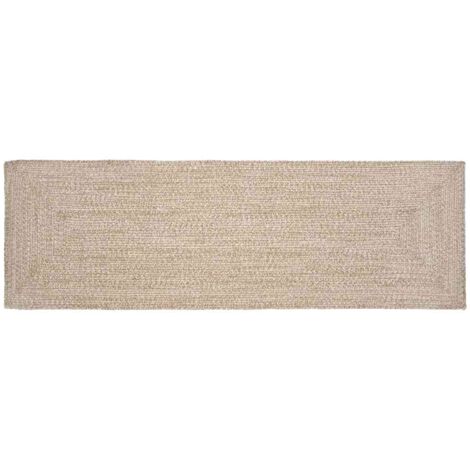 Alfombras de área Natural y Blanco 80 x 200 cm yute vidaXL