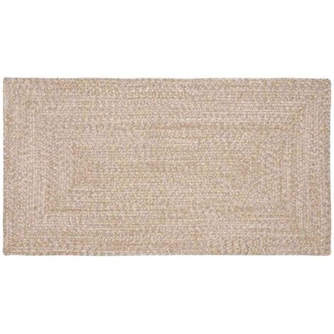 Alfombras de área Natural y Blanco 80 x 150 cm yute vidaXL