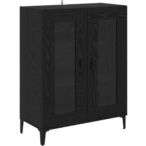 Vitrina Roble Negro 69,5 x 34 x 90 cm vidaXL