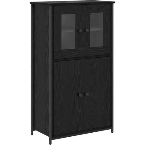 Alacena Roble Negro 62 x 32 x 106,5 cm Madera contrachapada vidaXL