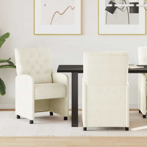 Sillas de Comedor con Ruedas 2 pcs Amarillo 58 x 67 x 97 cm vidaXL (1/5)