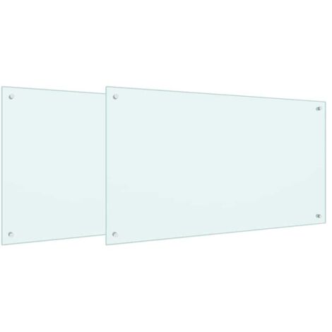 Salpicadero de cocina 2 pcs 100 x 60 cm vidrio templado vidaXL