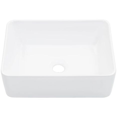 Lavabo 40x30x13 cm cerámica blanco vidaXL