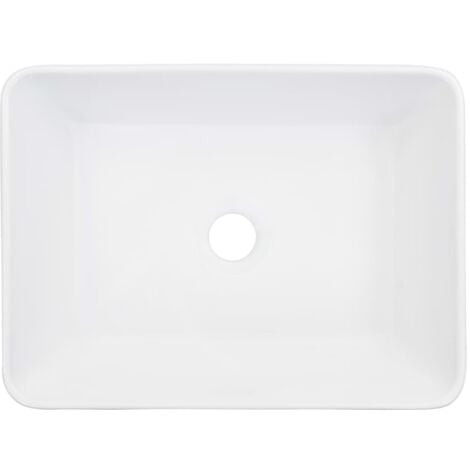 Lavabo 40x30x13 cm cerámica blanco vidaXL