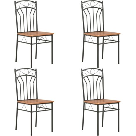 Sillas de comedor 4 unidades MDF marrón vidaXL
