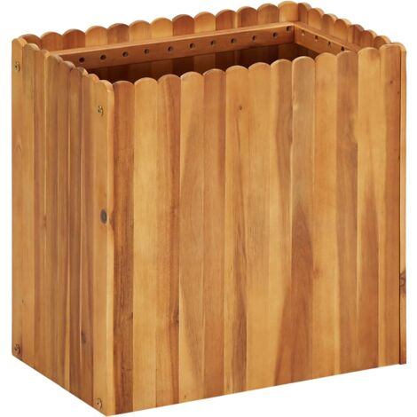 Arriate de madera maciza de acacia 50x30x50 cm vidaXL