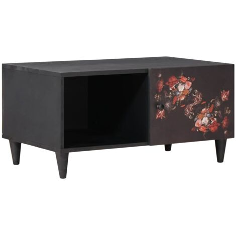 Mesa de Café Multicolor 80 x 50 x 40 cm Madera de mango maciza vidaXL (1/5)