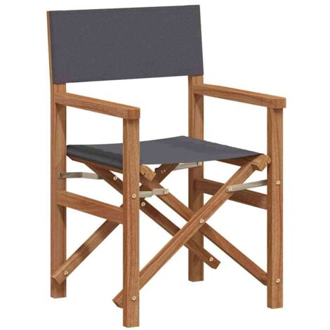 Silla de director plegable Gris 56 x 54 x 87 cm vidaXL
