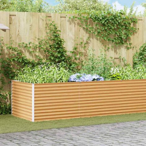 Arriate elevado 485 x 100 x 68 cm Acero Galvanizado vidaXL