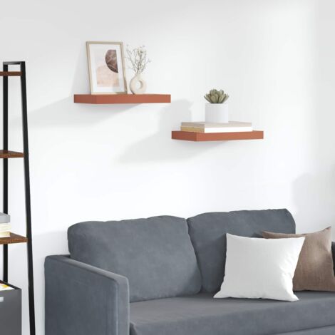 Estante de pared con almacenamiento 2 pcs Rojo 40 x 23,5 x 4 cm vidaXL