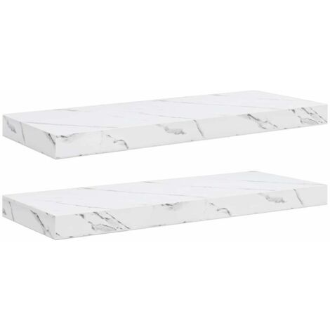 Estante de pared 2 pcs Mármol 60 x 23,5 x 4 cm vidaXL