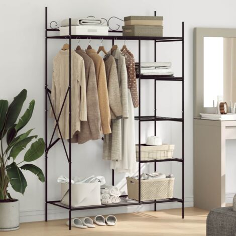 Armario Abierto con estante Negro 104,5 x 45 x 172 cm Acero vidaXL (1/5)