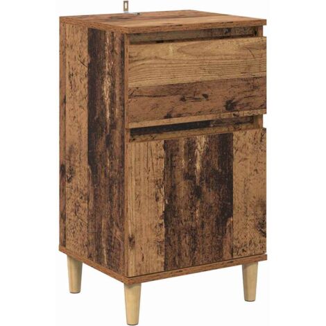 Armario de Noche con cajón Madera vieja 40 x 35 x 70 cm vidaXL (1/5)