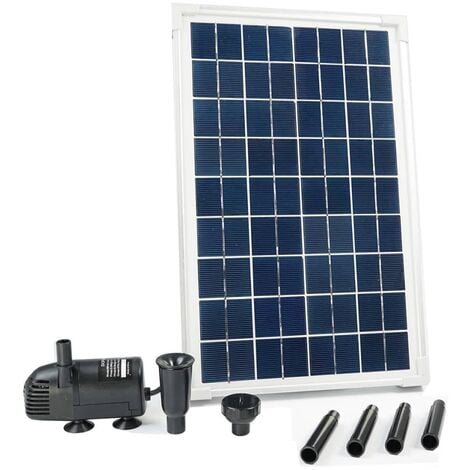 Ubbink Conjunto SolarMax 2500 con Panel Solar y Bomba Jardín Patio Accesorios 