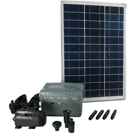 Ubbink Conjunto SolarMax 1000 con panel solar, bomba y batería 1351182