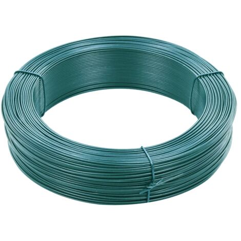 Alambre de atar vallas acero verde ennegrecido 250 m 0,9/1,4 mm vidaXL